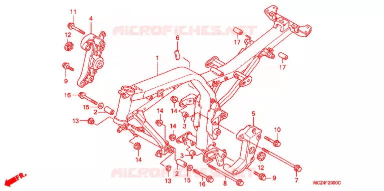 FRAME CHASSIS Honda MOTO 900 HORNET 2005  CB900F5_A