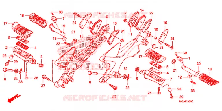 OPSTAP/KICKARM/ WISSEL PEDAAL Honda MOTO 1000 CBF 2011  CBF1000FAB