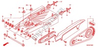 ZWAAI ARM/KETTINGKAST voor Honda CBF 600 FAIRING ABS 2010