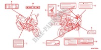 WAARSCHUWINGSLABEL(1) voor Honda CBF 600 FAIRING ABS 2011