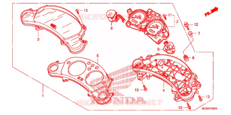 COMBINATIEMETER Honda MOTO 600 CBF 2012  CBF600SAC