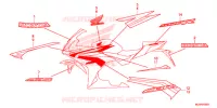 EMBLEEM/STREEP (CBR500R 2AC,2CM,3A/RA 2AC,2CM) voor Honda CBR 500 R ABS 2017