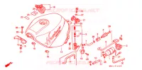 BRANDSTOF TANK voor Honda CBR 600 F HURRICANE 1987