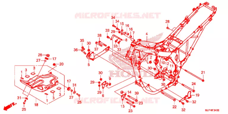 FRAME CHASSIS Honda MOTO 1000 AFRICA-TWIN 2016  CRF1000AG