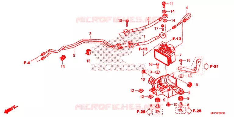 VOORREM HOOFDCILINDER/ABS MODULATOR Honda MOTO 1000 AFRICA-TWIN 2016  CRF1000AG