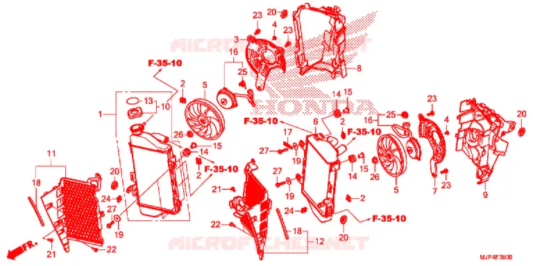 RADIATOR Honda MOTO 1000 AFRICA-TWIN 2016  CRF1000AG