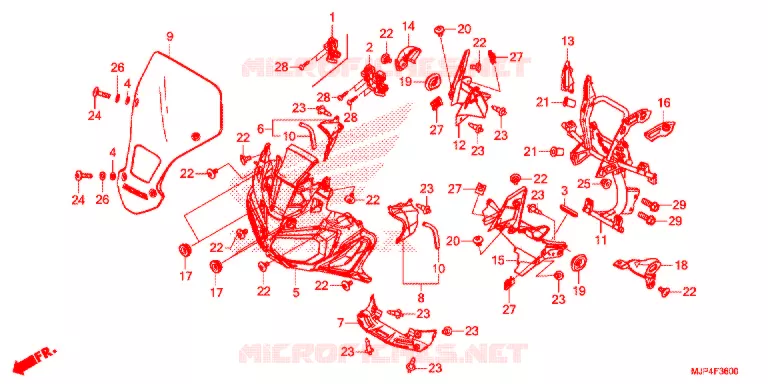 VOOR KAP Honda MOTO 1000 AFRICA-TWIN 2016  CRF1000AG