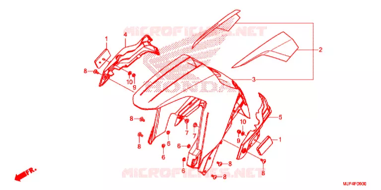 VOORSPATBORD Honda MOTO 1000 AFRICA-TWIN 2016  CRF1000AG