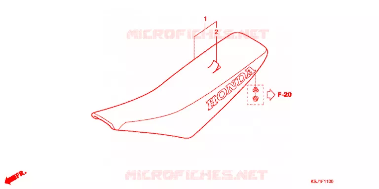 ENKELE ZITTING(2) Honda MOTO 100 CRF 2005  CRF100F5