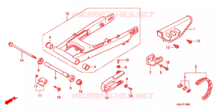 ZWAAI-ARM/KETTINGKAST Honda MOTO 100 CRF 2006  CRF100F6
