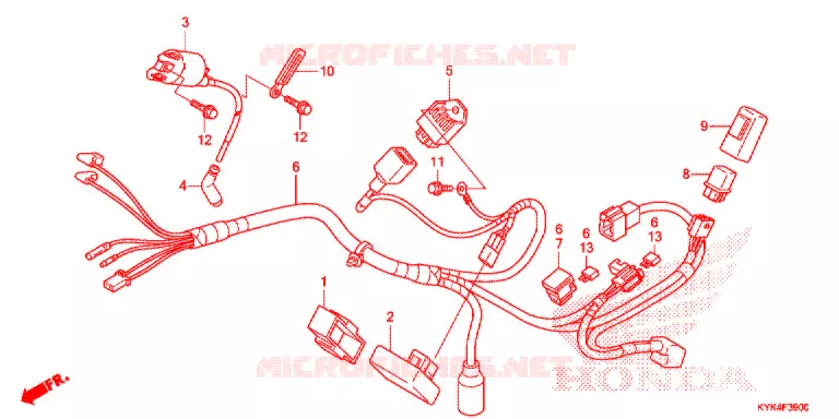 BEDRADINGSBUNDEL/ACCU Honda MOTO 110 CRF 2013  CRF110FD