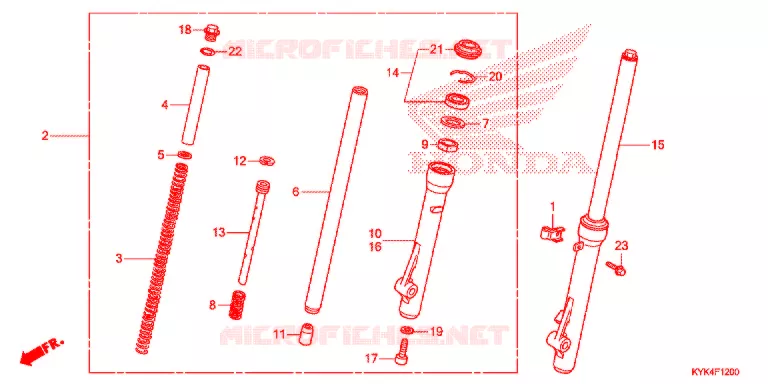 VOOR VORK Honda MOTO 110 CRF 2015  CRF110FF