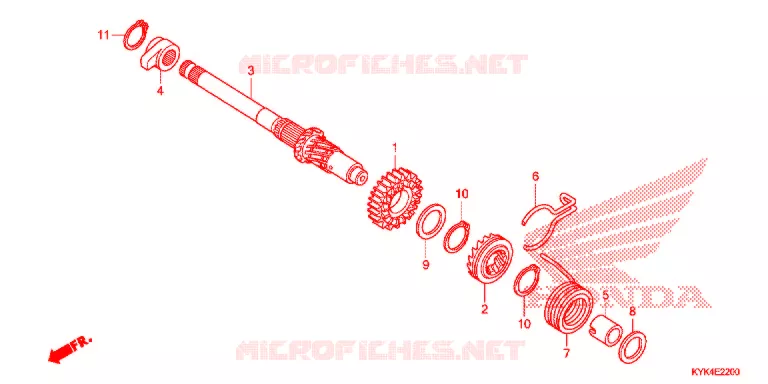 KICKSTARTER SPIL Honda MOTO 110 CRF 2016  CRF110FG