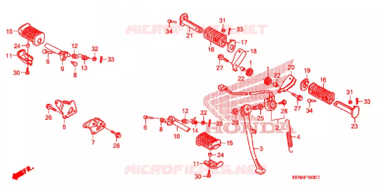 OPSTAP/KICKARM/ WISSEL PEDAAL Honda MOTO 250 REBEL 2007  CMX250C7