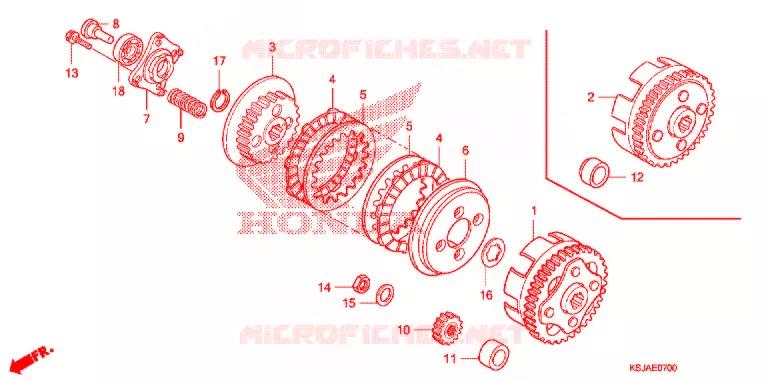 KOPPELING Honda MOTO 100 CRF 2009  CRF100F9