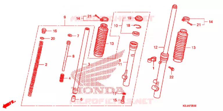 VOOR VORK Honda MOTO 100 CRF 2009  CRF100F9