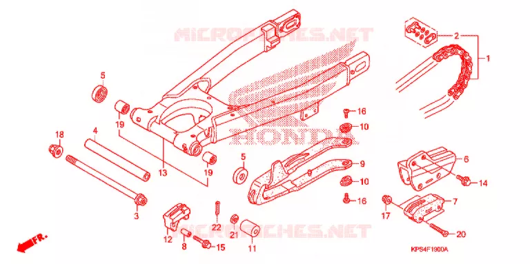 ZWAAI-ARM/KETTINGKAST Honda MOTO 230 CRF 2007  CRF230F7