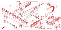 ZWAAI ARM/KETTINGKAST voor Honda CRF 250 R RED 2008
