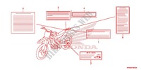 WAARSCHUWINGSLABEL(1) voor Honda CRF 250 R 2010