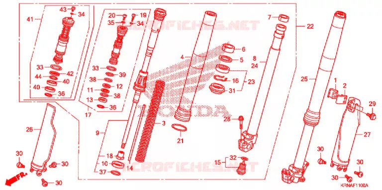 VOOR VORK Honda MOTO 250 CRF 2011  CRF250RB
