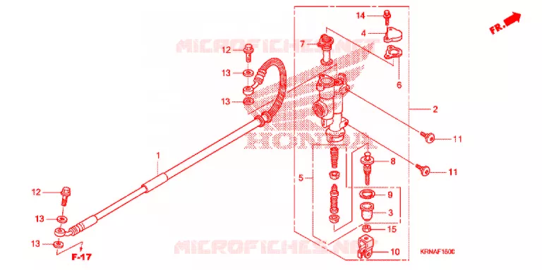 ACHTER REM HOOFD CILINDER Honda MOTO 250 CRF 2012  CRF250RC