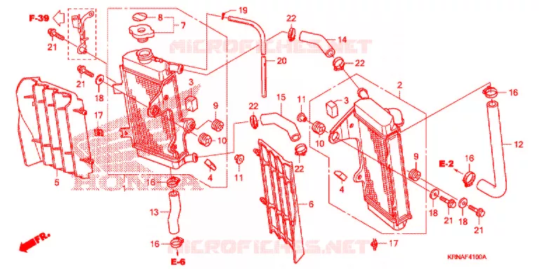 RADIATOR Honda MOTO 250 CRF 2012  CRF250RC