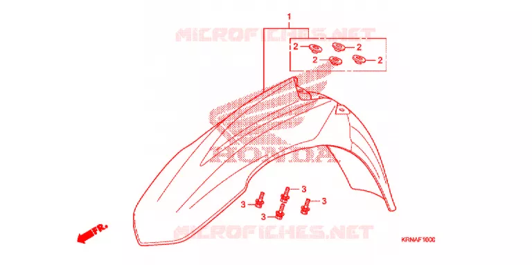 VOORSPATBORD Honda MOTO 250 CRF 2013  CRF250RD