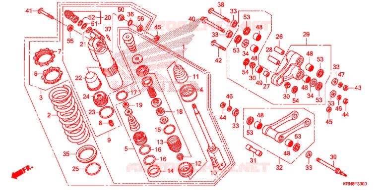 ACHTER KUSSEN(2) Honda MOTO 250 CRF 2015  CRF250RF
