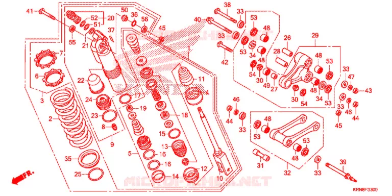 ACHTER KUSSEN(2) Honda MOTO 250 CRF 2016  CRF250RG