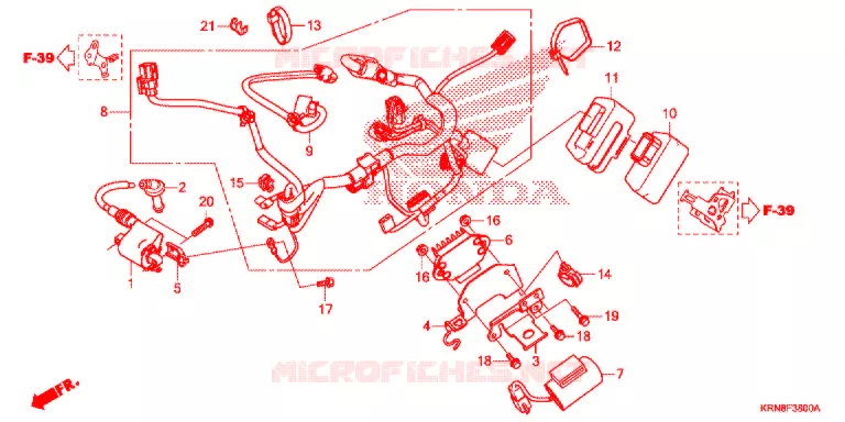 BEDRADINGSBUNDEL/ACCU Honda MOTO 250 CRF 2016  CRF250RG