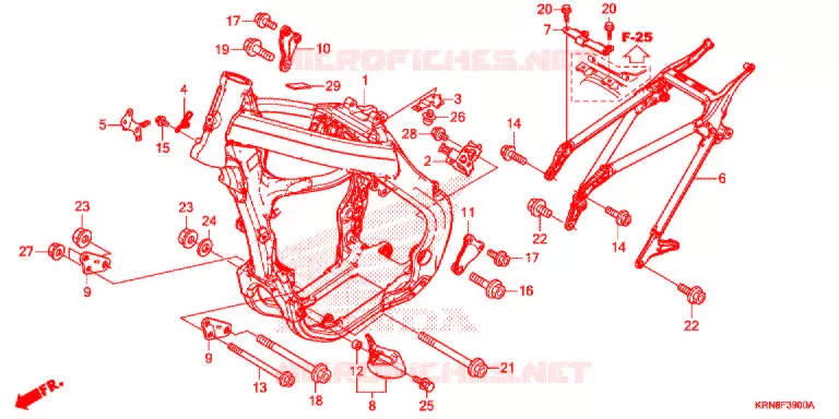 FRAME CHASSIS Honda MOTO 250 CRF 2016  CRF250RG