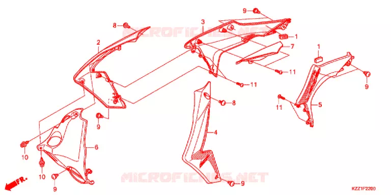 RADIATOR VERSTIJVING Honda MOTO 250 CRF 2013  CRF250LD