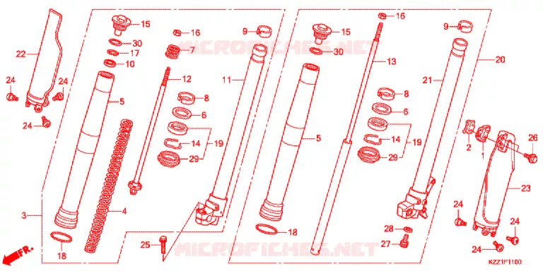 VOOR VORK Honda MOTO 250 CRF 2013  CRF250LD