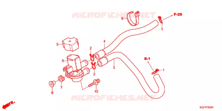 LUCHTINJECTIE SOLENOIDEKLEP Honda MOTO 250 CRF 2013  CRF250ME