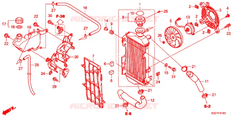 RADIATOR Honda MOTO 250 CRF 2013  CRF250ME
