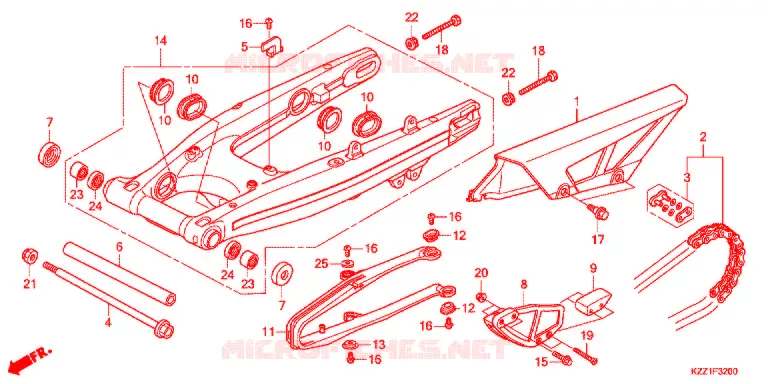 ZWAAI-ARM/KETTINGKAST Honda MOTO 250 CRF 2013  CRF250ME