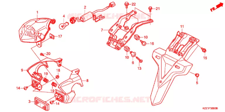 ACHTERLICHT(2) Honda MOTO 250 CRF 2015  CRF250MF