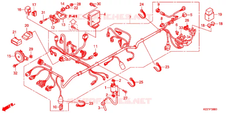BEDRADINGSBUNDEL/ACCU Honda MOTO 250 CRF 2015  CRF250MF