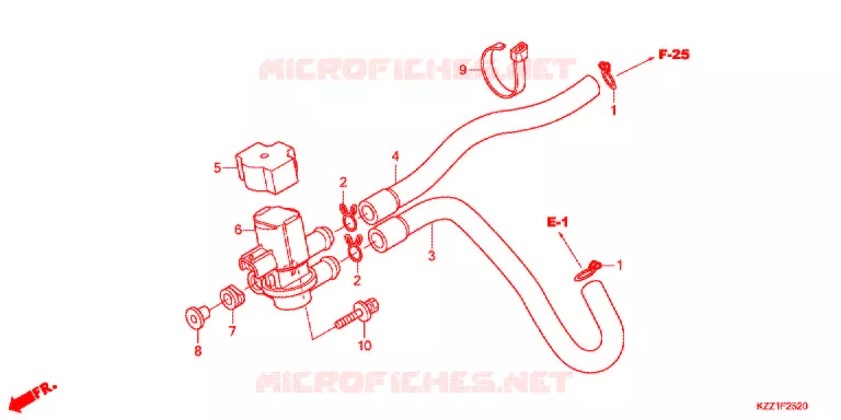 LUCHTINJECTIE SOLENOIDEKLEP Honda MOTO 250 CRF 2016  CRF250MF
