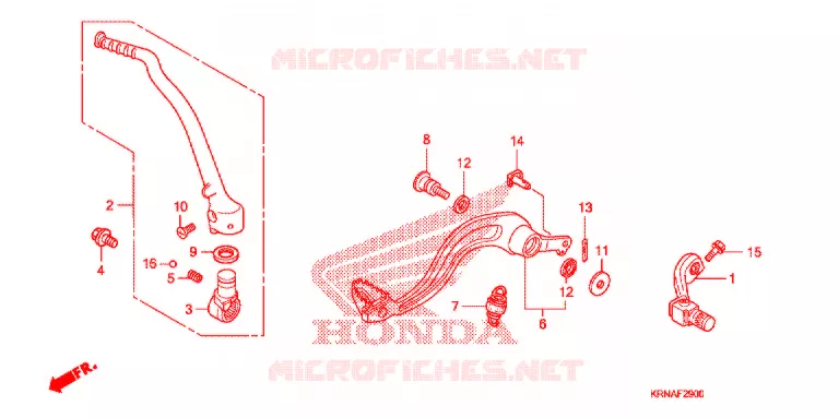 PEDAAL/KICKSTARTER ARM Honda MOTO 250 CRF 2013  CRF250RD