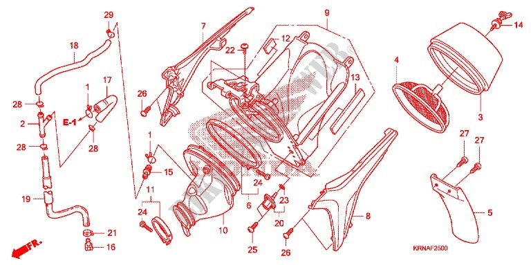 VOOR AFDEKKING/LUCHTFILTER voor Honda CRF 250 R 2013