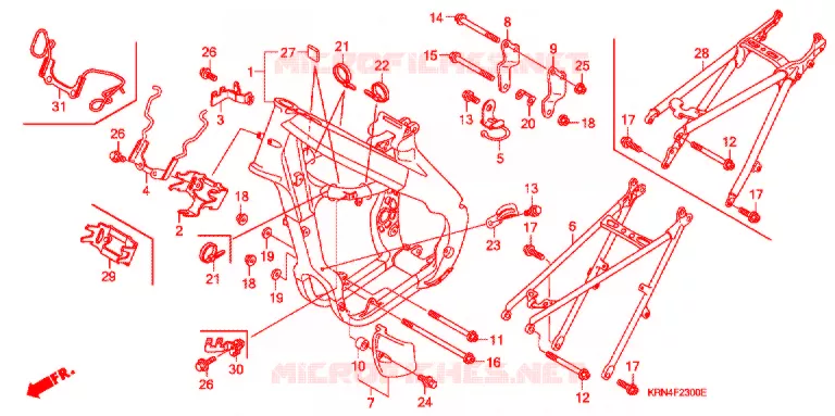 FRAME CHASSIS Honda MOTO 250 CRF 2005  CRF250R5