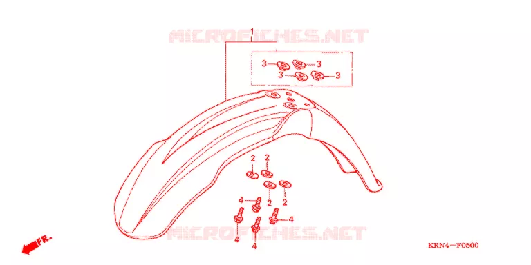 VOORSPATBORD Honda MOTO 250 CRF 2006  CRF250R6