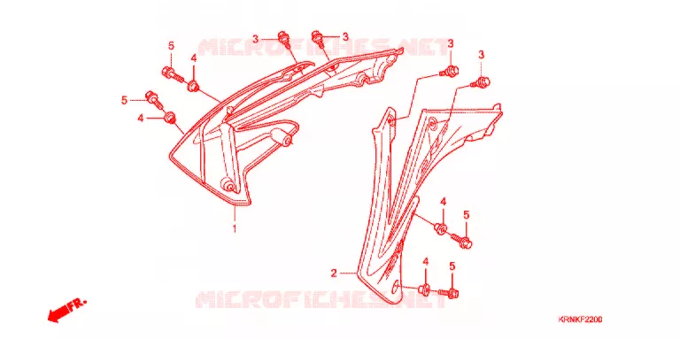 RADIATOR VERSTIJVING Honda MOTO 250 CRF 2012  CRF250RC