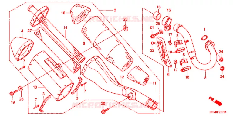 UITLAATDEMPER (CRF250RB/C/D) Honda MOTO 250 CRF 2013  CRF250RD