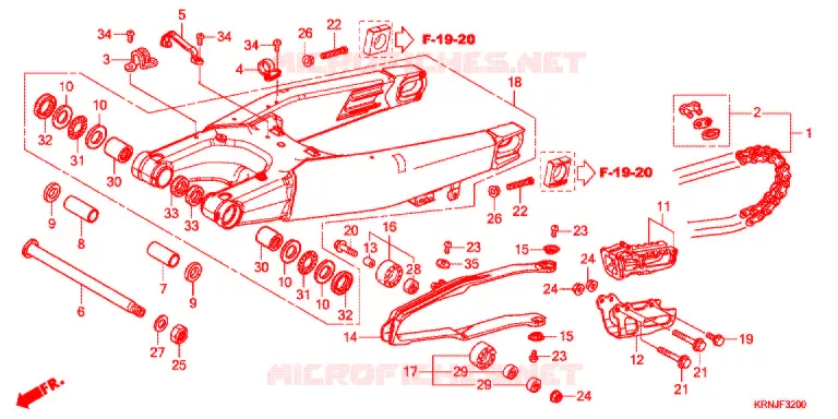 ZWAAI-ARM/KETTINGKAST Honda MOTO 250 CRF 2015  CRF250RF