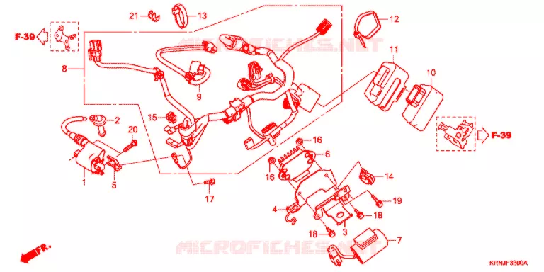 BEDRADINGSBUNDEL/ACCU Honda MOTO 250 CRF 2017  CRF250RG