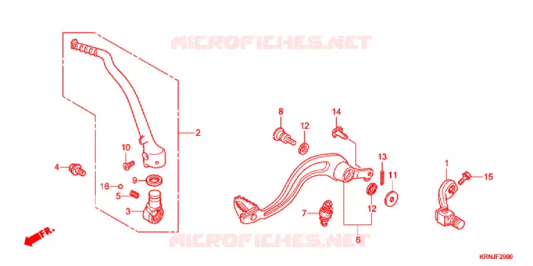 PEDAAL/KICKSTARTER ARM Honda MOTO 250 CRF 2017  CRF250RG