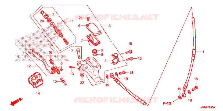 VOORREM HOOFDCILINDER Honda MOTO 250 CRF 2017  CRF250RH