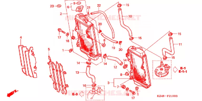 RADIATOR ('02-'04) Honda MOTO 125 CR 2004  CR125R4